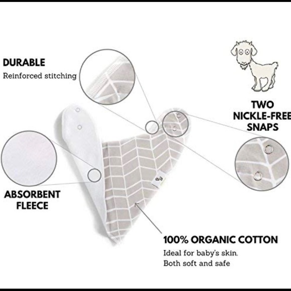 New 4 pack bib & 3 pack pacifier clip set - Picture 6 of 6